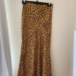 Midi Leopard Skirt